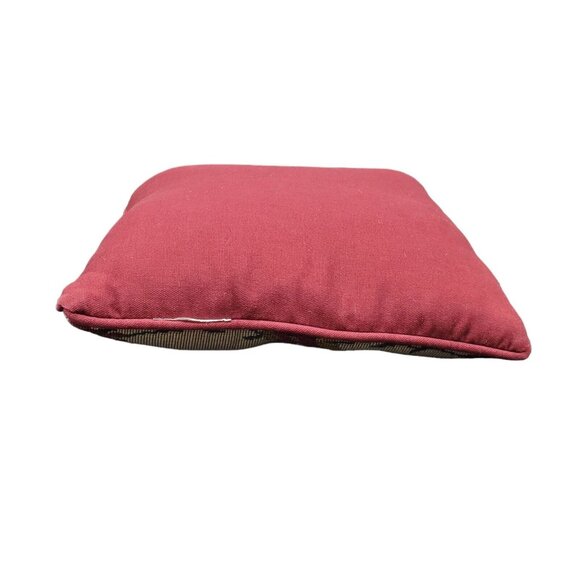 Chocolate Lovers Floral Tapestry Decorative Pillow Cushion 12"x12" Beige & Red - Picture 13 of 15